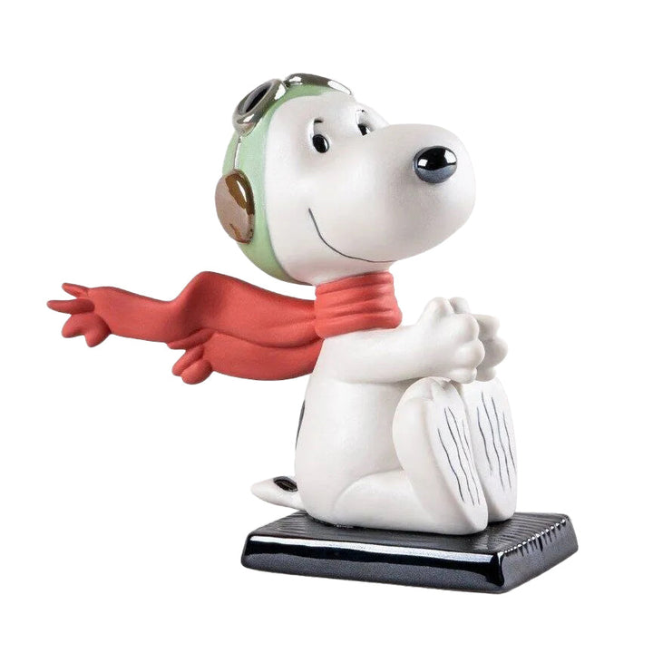 Lladró Peanuts Collection: Snoopy Flying Ace Figurine sparkle-castle