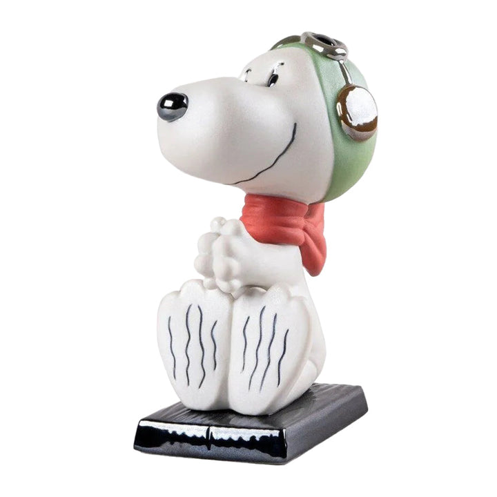 Lladró Peanuts Collection: Snoopy Flying Ace Figurine sparkle-castle