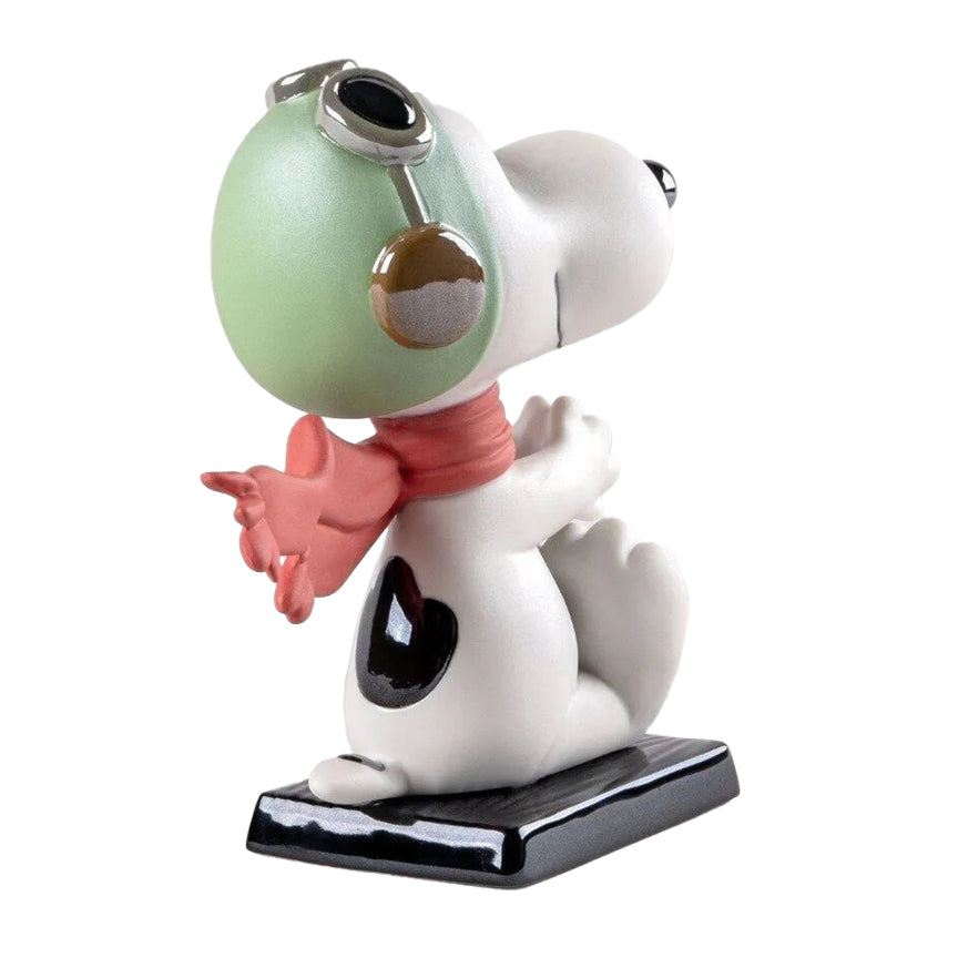 Lladró Peanuts Collection: Snoopy Flying Ace Figurine sparkle-castle