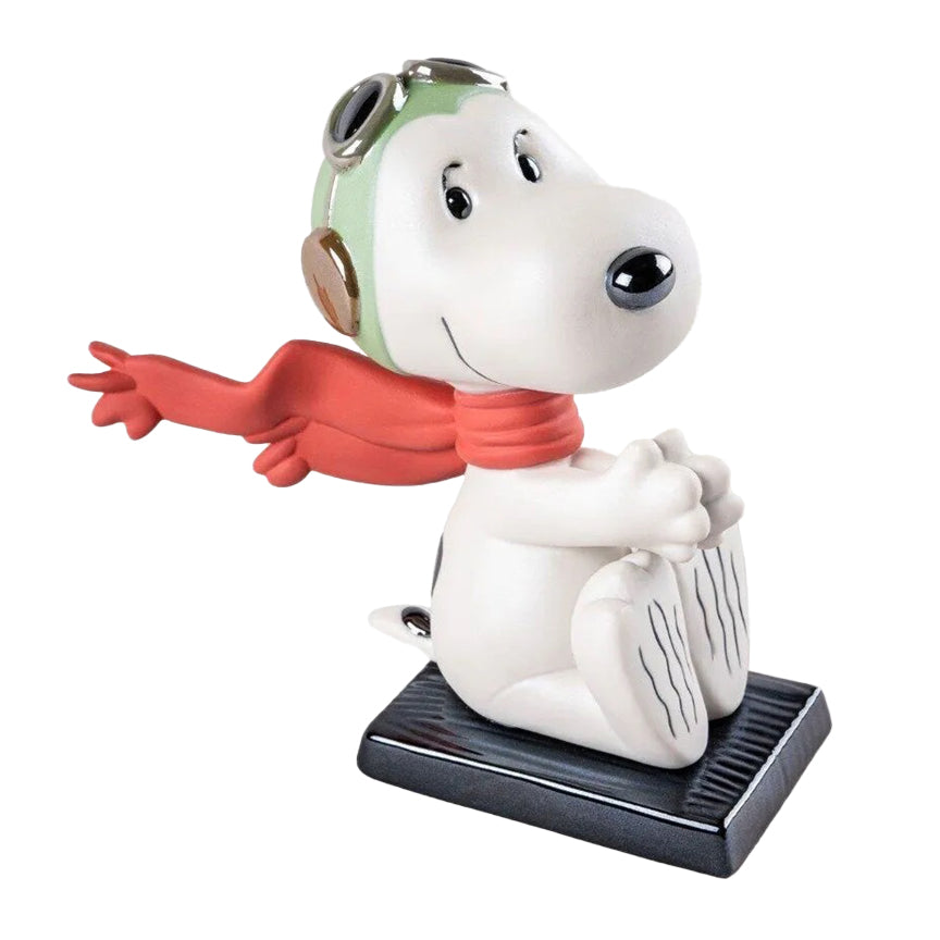 Lladró Peanuts Collection: Snoopy Flying Ace Figurine sparkle-castle