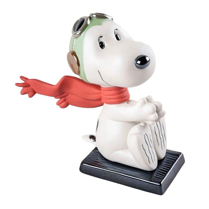 Lladró Peanuts Collection: Snoopy Flying Ace Figurine sparkle-castle