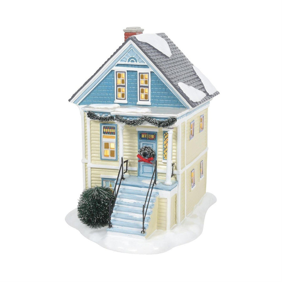 Original Snow Village: 1231 Dunn Street sparkle-castle