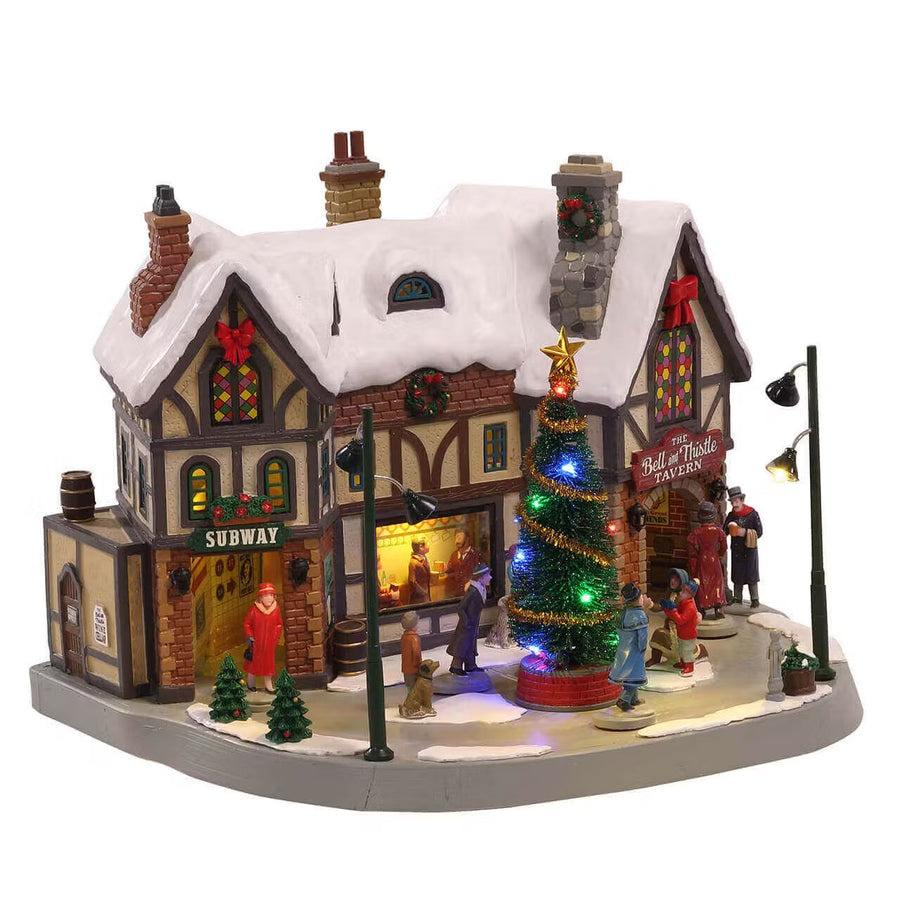 Lemax Caddington Village: The Bell & Thistle Tavern sparkle-castle