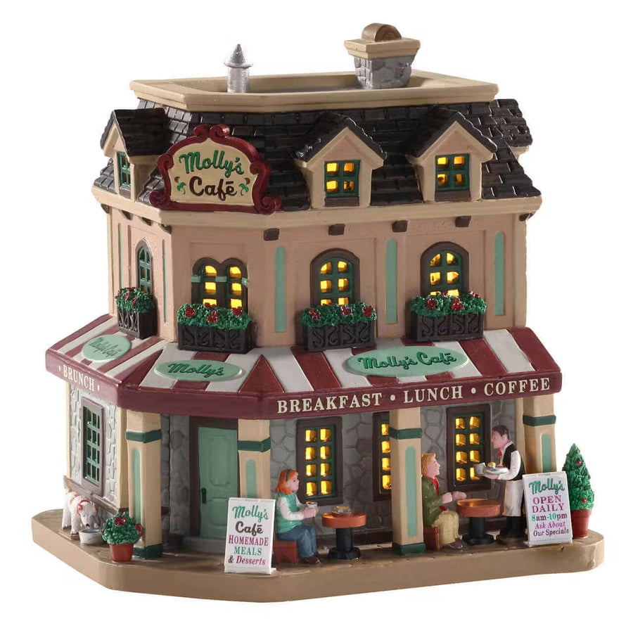 Lemax Caddington Village: Molly's Corner Cafe sparkle-castle