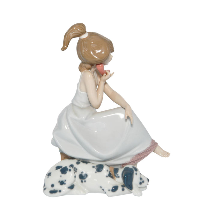 Lladró Elegant Youth Collection: Chit-Chat Girl Porcelain Figure sparkle-castle