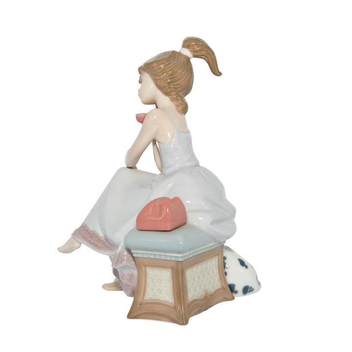 Lladró Elegant Youth Collection: Chit-Chat Girl Porcelain Figure sparkle-castle