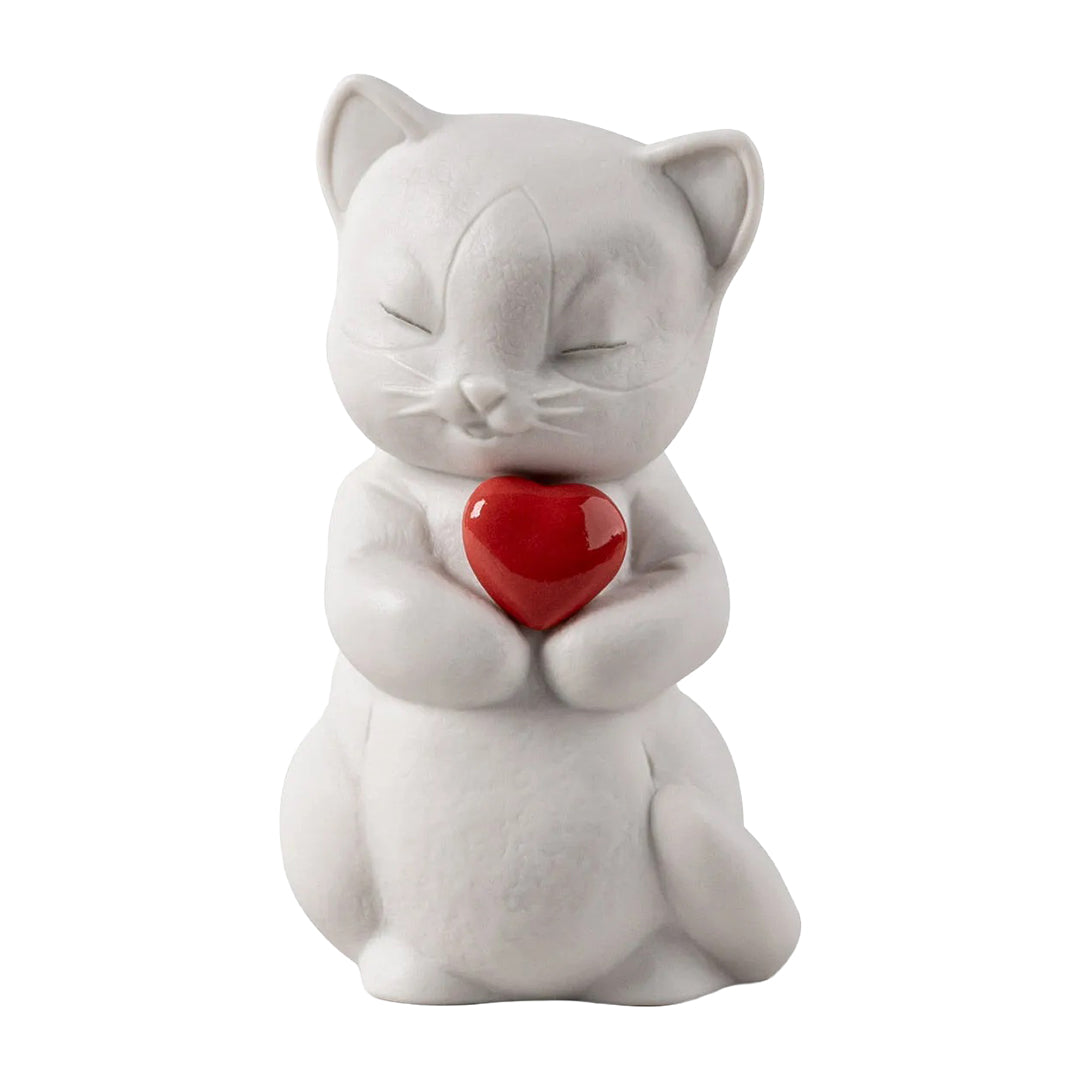 Lladró A Lovely World Collection: Whiskers Playful Kitten Figurine sparkle-castle
