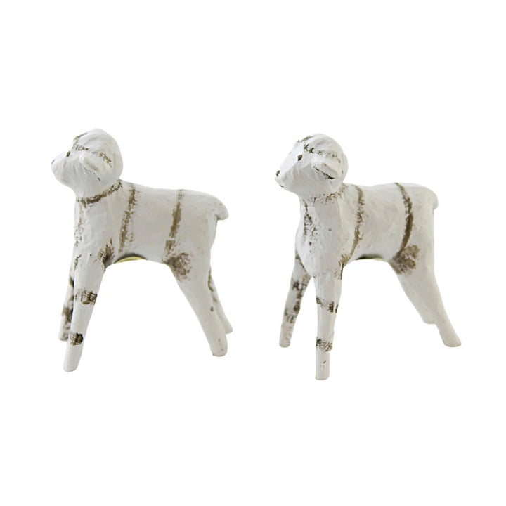 Lori Mitchell Nativity Collection: Baby Sheep Figurine, Set of 2 sparkle-castle