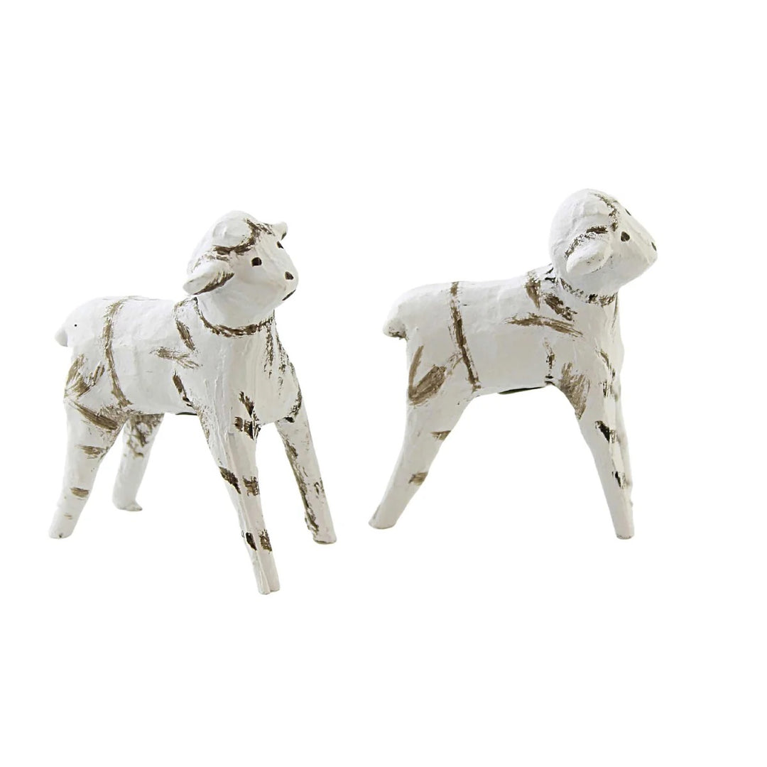 Lori Mitchell Nativity Collection: Baby Sheep Figurine, Set of 2 sparkle-castle