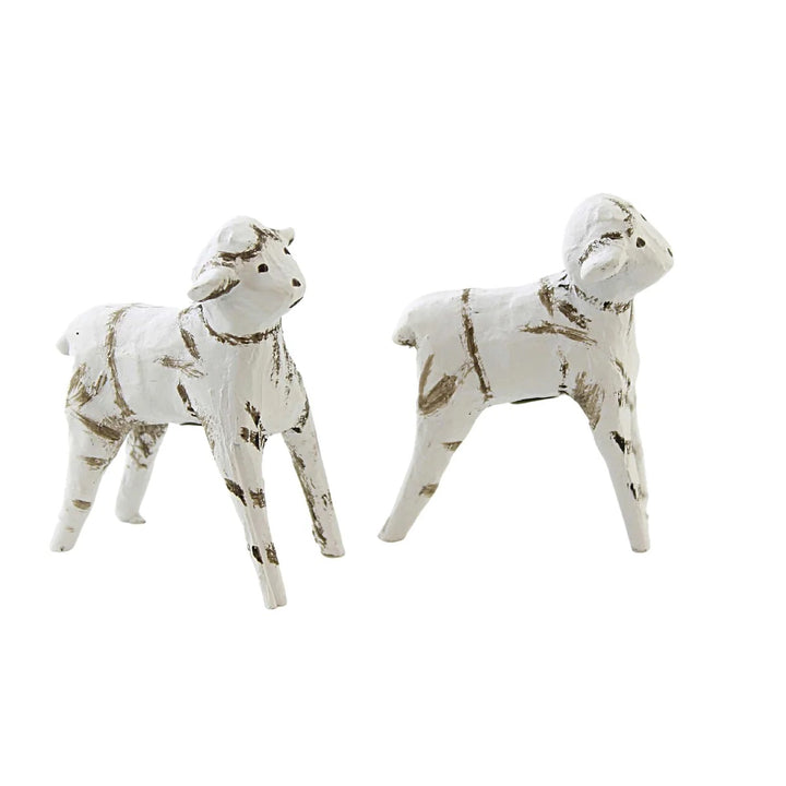 Lori Mitchell Nativity Collection: Baby Sheep Figurine, Set of 2 sparkle-castle