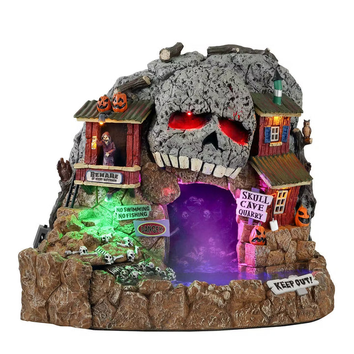 Lemax Spooky Town Halloween Village: Skull Cave Quarry sparkle-castle