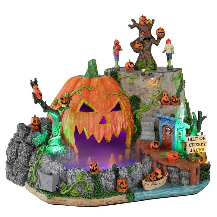 Lemax Spooky Town Halloween Village: Isle Of Creepy Jacks sparkle-castle