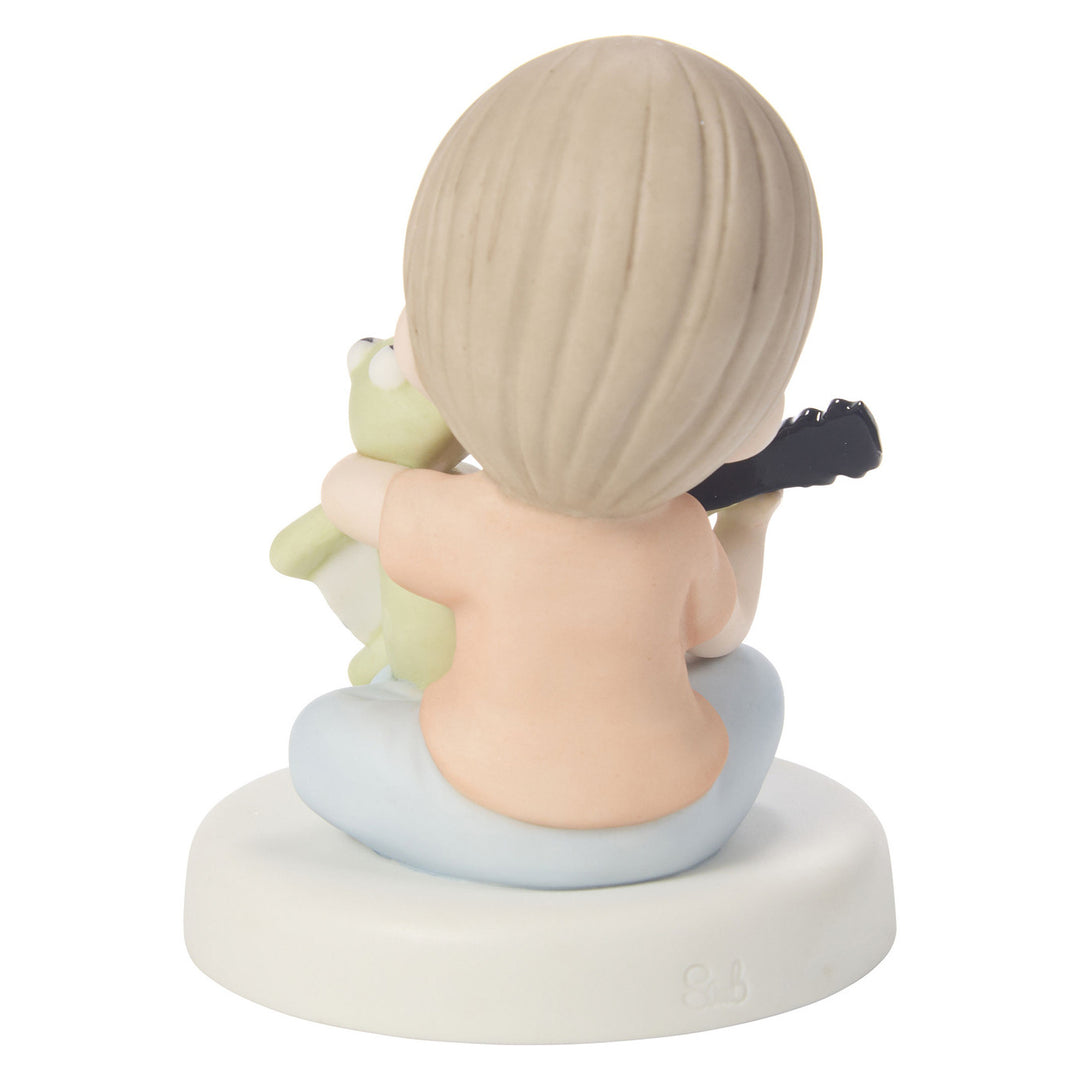 Precious Moments Disney Showcase: The Muppets Boy with Kermit The Frog Figurine