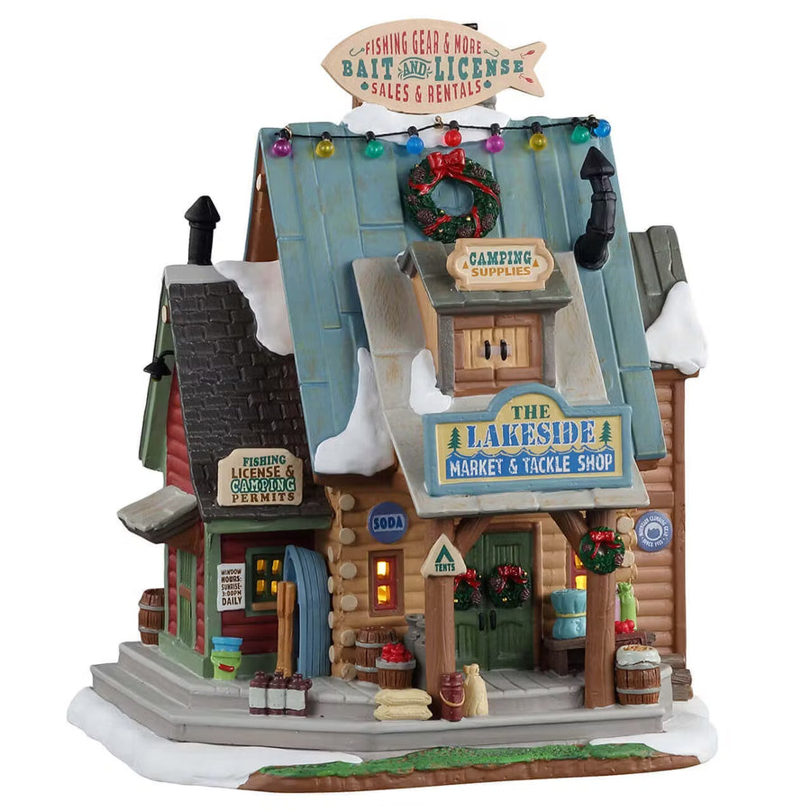 Lemax Vail Village: The Lakeside Market & Tackle Shop sparkle-castle
