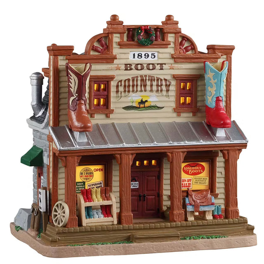 Lemax Harvest Crossing Village: Boot Country sparkle-castle