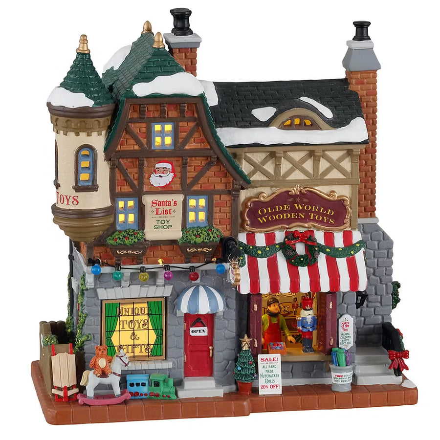 Lemax Caddington Village: Santa's List Toy Shop sparkle-castle