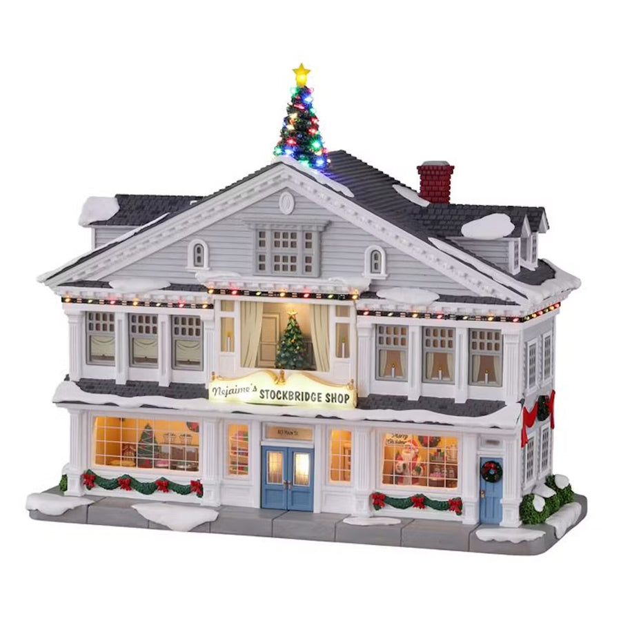 Lemax Norman Rockwell Village: Nejaime’s Stockbridge Shop sparkle-castle