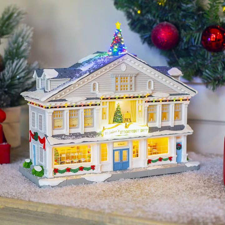 Lemax Norman Rockwell Village: Nejaime’s Stockbridge Shop sparkle-castle