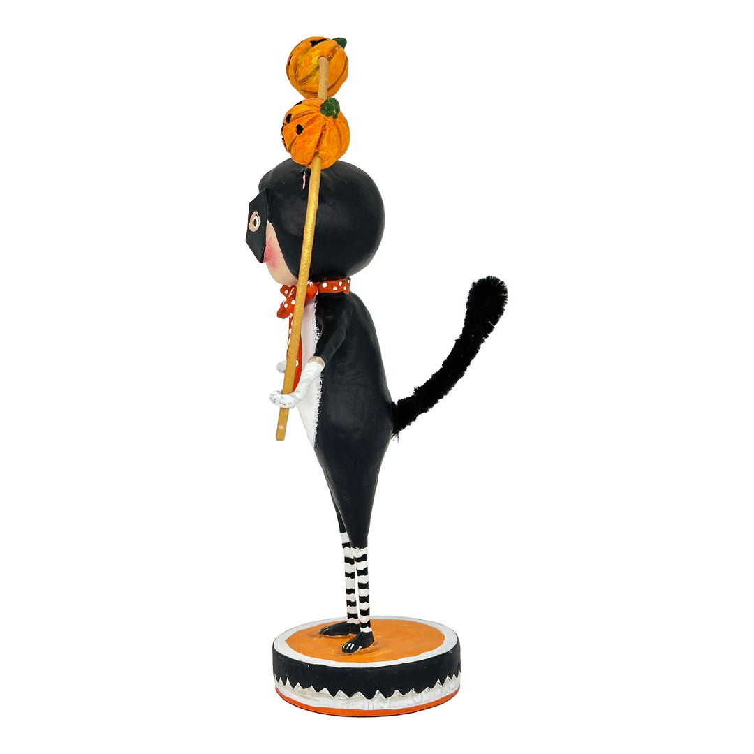 Lori Mitchell Halloween Collection: Toss a Jack Cat Figurine sparkle-castle