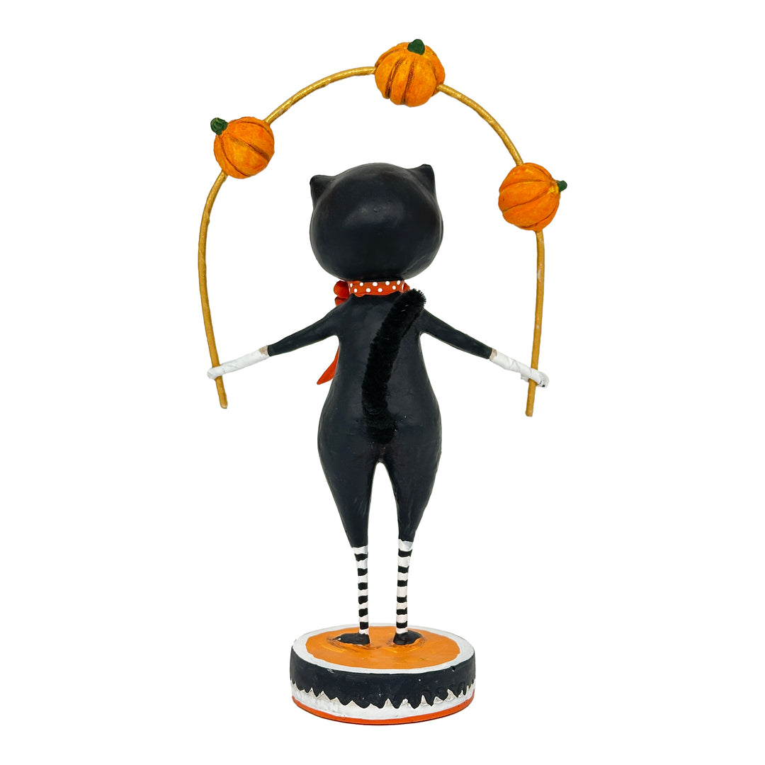 Lori Mitchell Halloween Collection: Toss a Jack Cat Figurine sparkle-castle