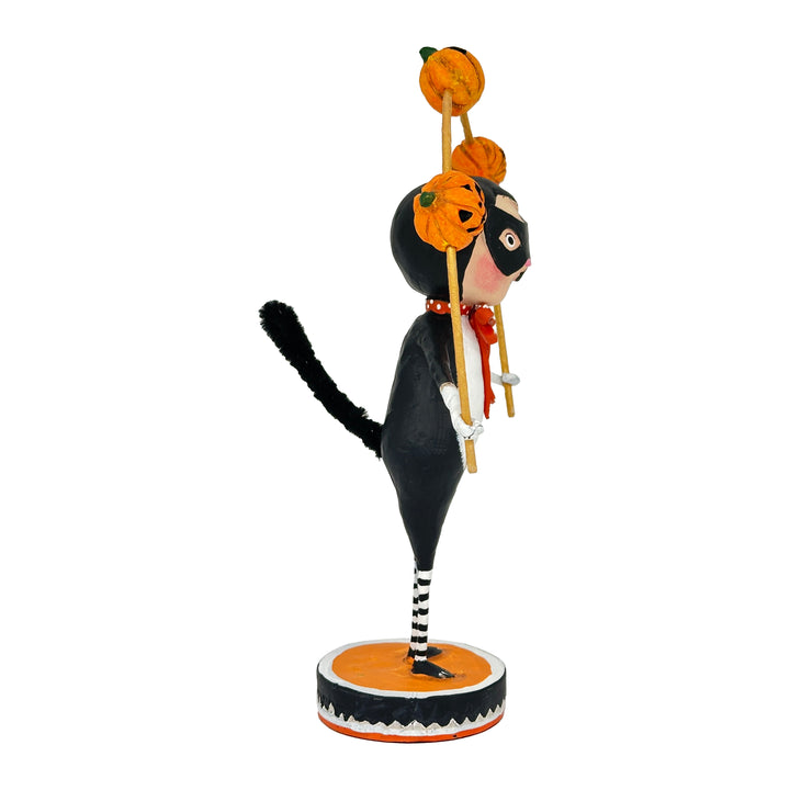 Lori Mitchell Halloween Collection: Toss a Jack Cat Figurine sparkle-castle