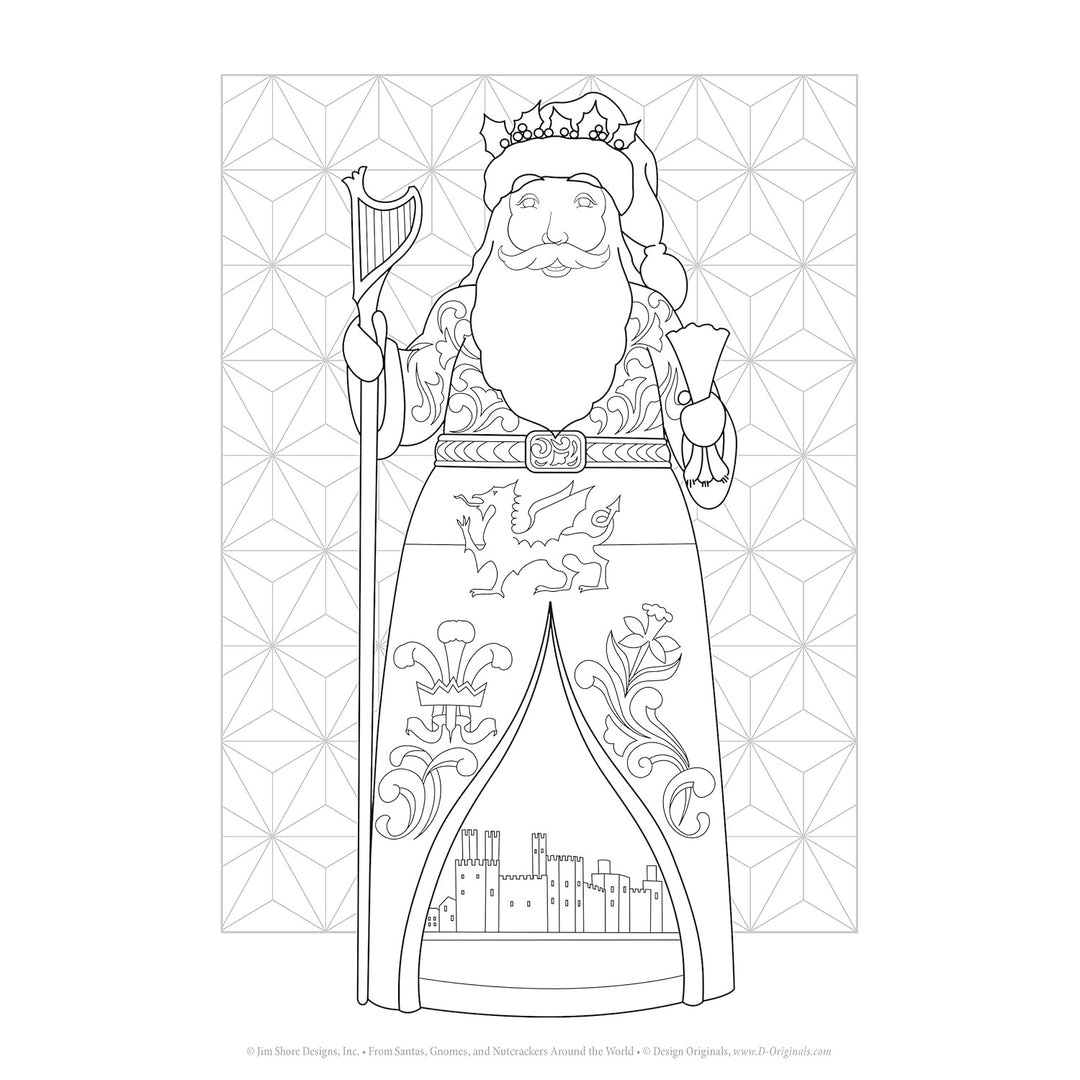 Jim Shore Heartwood Creek: Santas, Gnomes, And Nutcrackers Around The World Coloring Book sparkle-castle