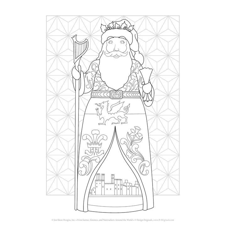 Jim Shore Heartwood Creek: Santas, Gnomes, And Nutcrackers Around The World Coloring Book sparkle-castle