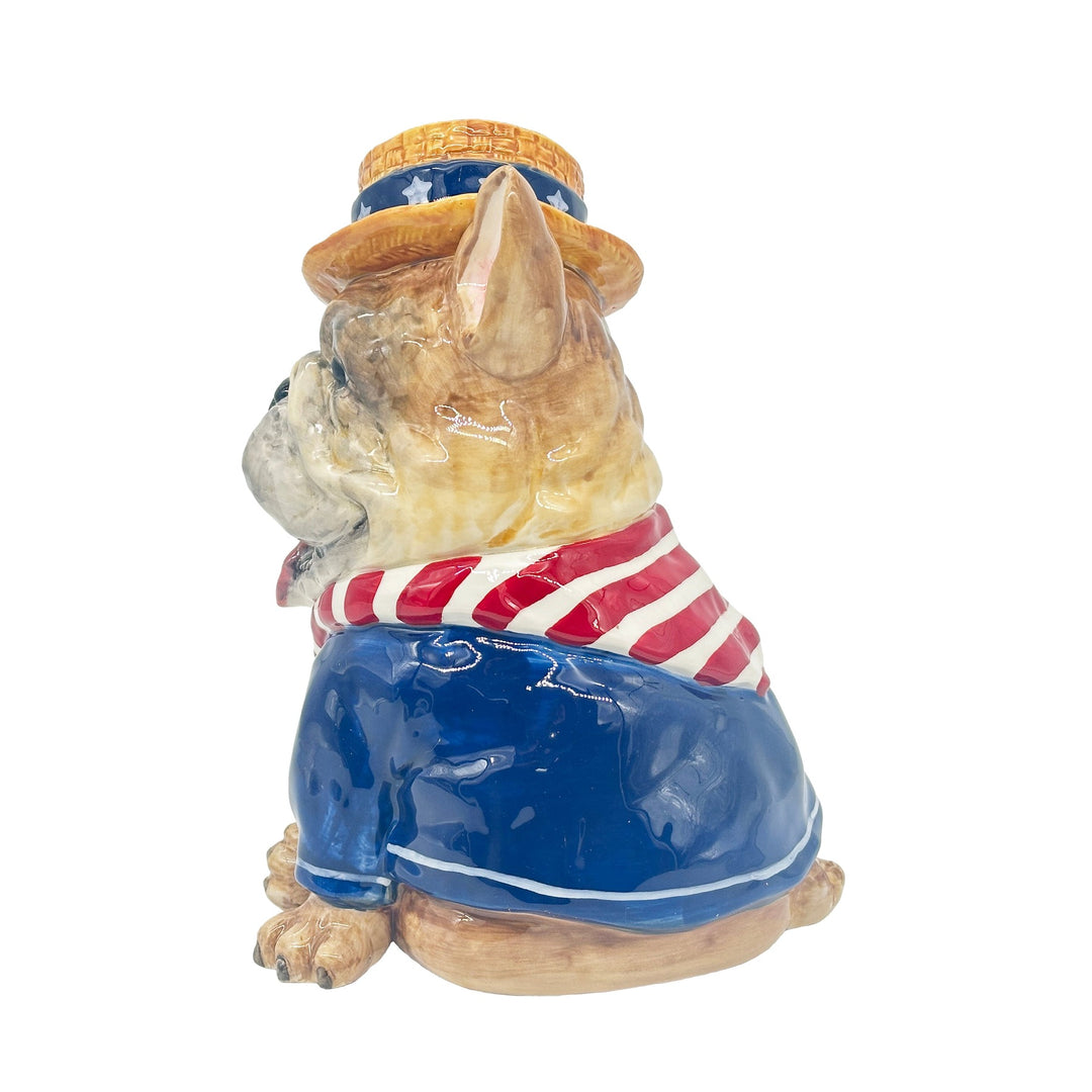 Blue Sky Clayworks: Patriotic Bulldog Figurine sparkle-castle