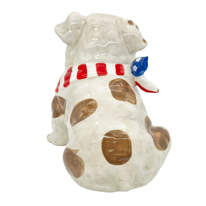 Blue Sky Clayworks: Patriotic Bulldog With Bandana Figurine sparkle-castle