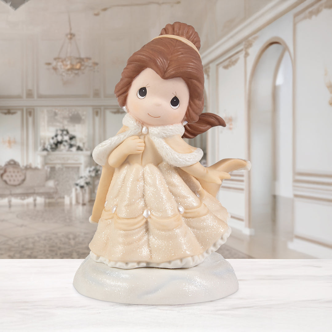 Precious Moments Disney Showcase: Bell In Winter Coat Figurine sparkle-castle