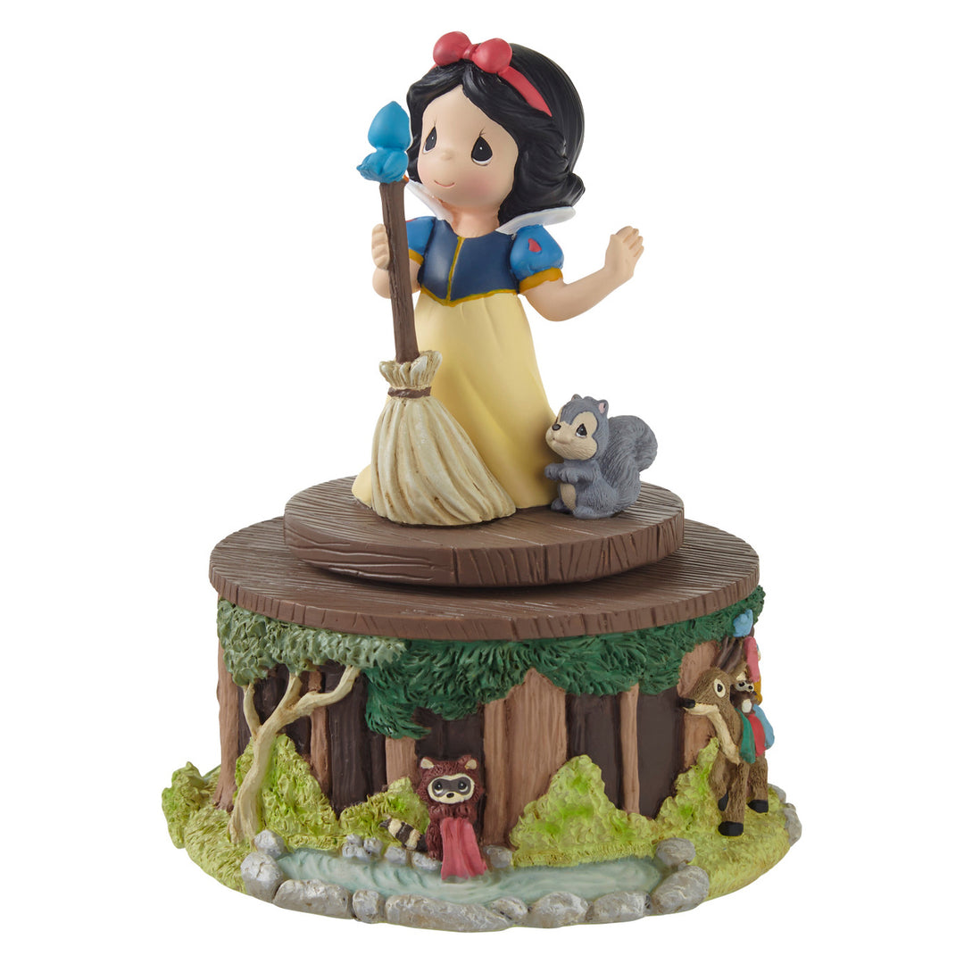 Precious Moments Disney Showcase: Snow White and Forest Friends Rotating Musical Figurine sparkle-castle