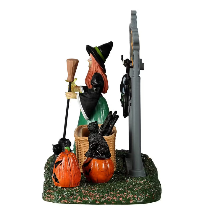 Lemax Spooky Town Halloween Village Accessory: Black Cat Countdown sparkle-castle