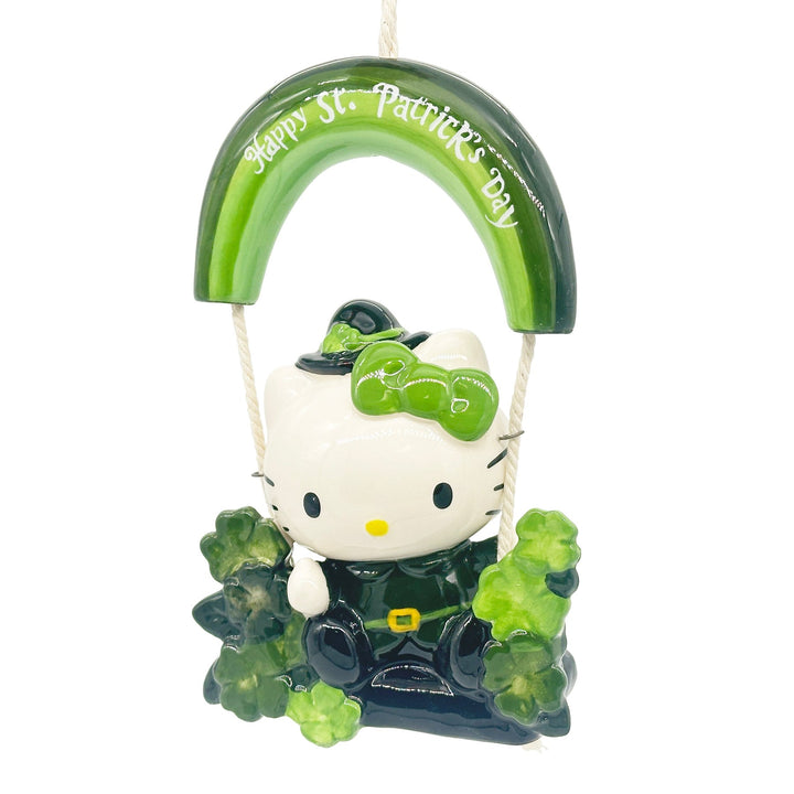 Blue Sky Clayworks: Hello Kitty Irish Garden Swinger sparkle-castle