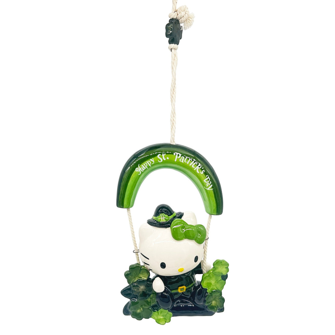 Blue Sky Clayworks: Hello Kitty Irish Garden Swinger sparkle-castle