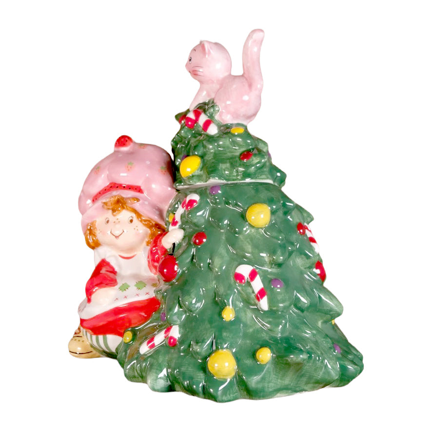 Blue Sky Clayworks: Strawberry Shortcake Christmas Cookie Jar sparkle-castle