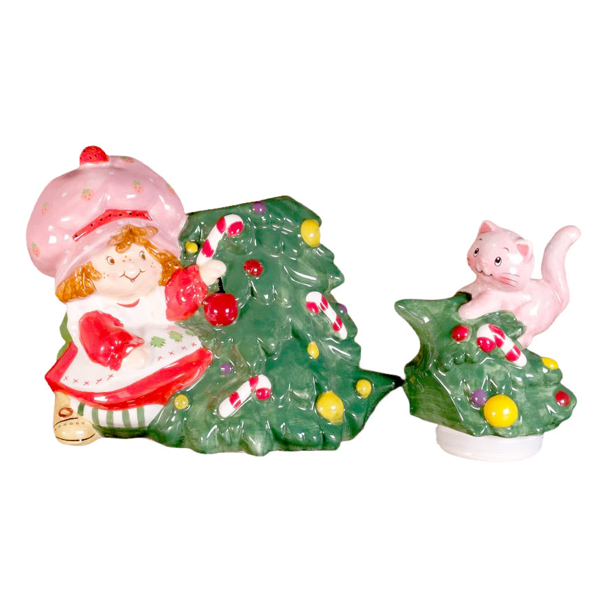 Blue Sky Clayworks: Strawberry Shortcake Christmas Cookie Jar sparkle-castle