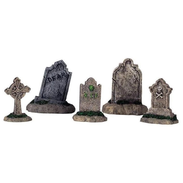 Lemax Spooky Town Halloween Village Accessory: Gothic Tombstones, Set of 5 sparkle-castle
