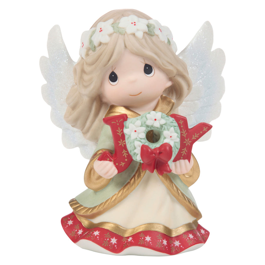 Precious Moments: 15th Annual Angel Holding JOY Sign Figurine sparkle-castle