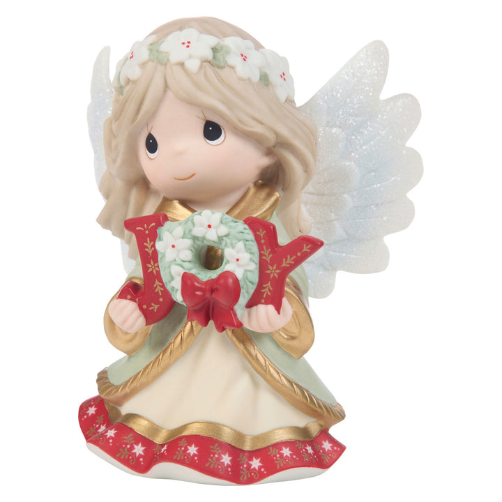 Precious Moments: 15th Annual Angel Holding JOY Sign Figurine sparkle-castle