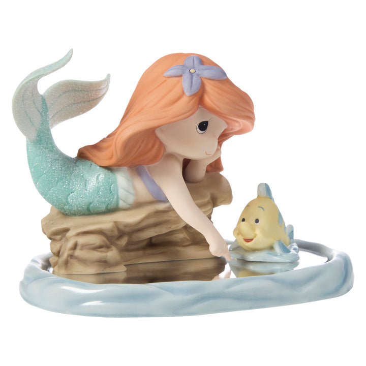 Precious Moments Disney Showcase: Ariel and Founder with Mirror Figurine sparkle-castle