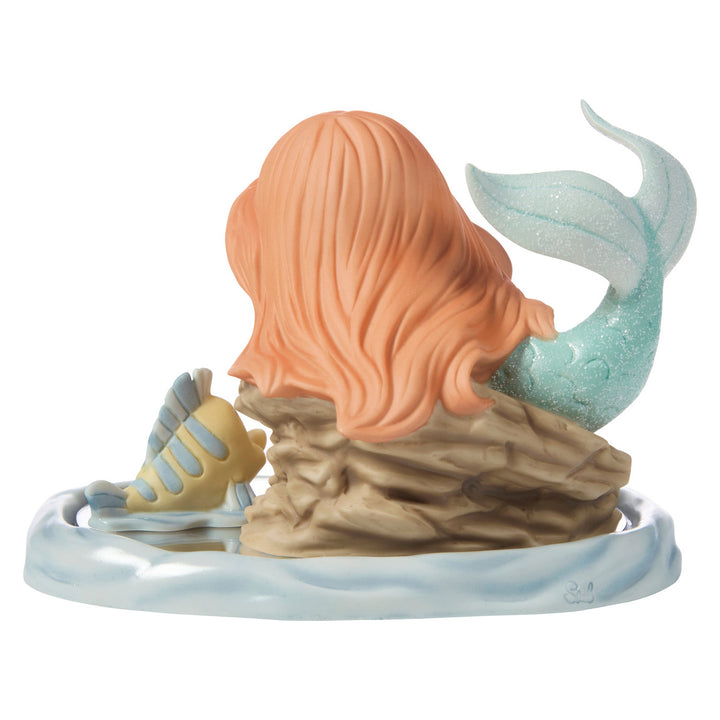 Precious Moments Disney Showcase: Ariel and Founder with Mirror Figurine sparkle-castle