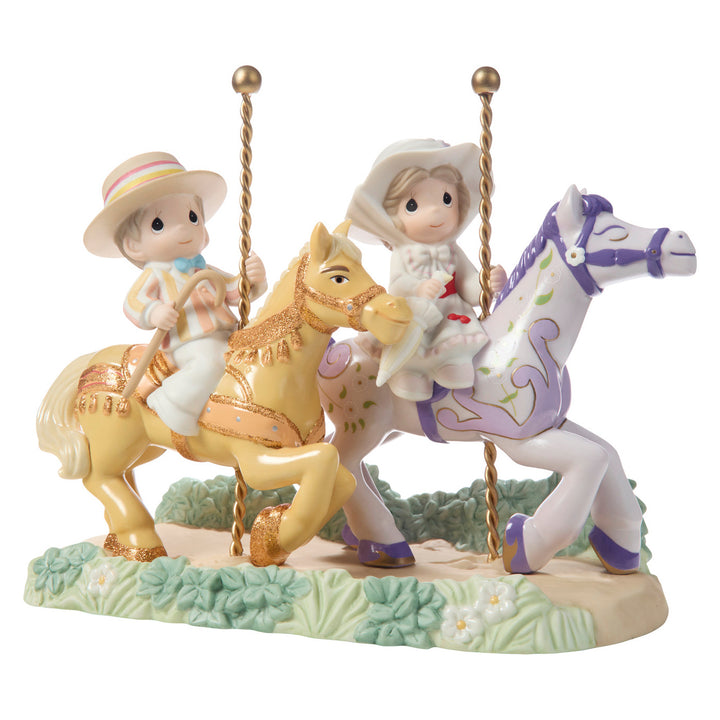 Precious Moments Disney Showcase: Mary Poppins and Bert on Carousel Horses Limited Edition Figurine sparkle-castle