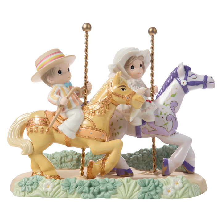 Precious Moments Disney Showcase: Mary Poppins and Bert on Carousel Horses Limited Edition Figurine sparkle-castle