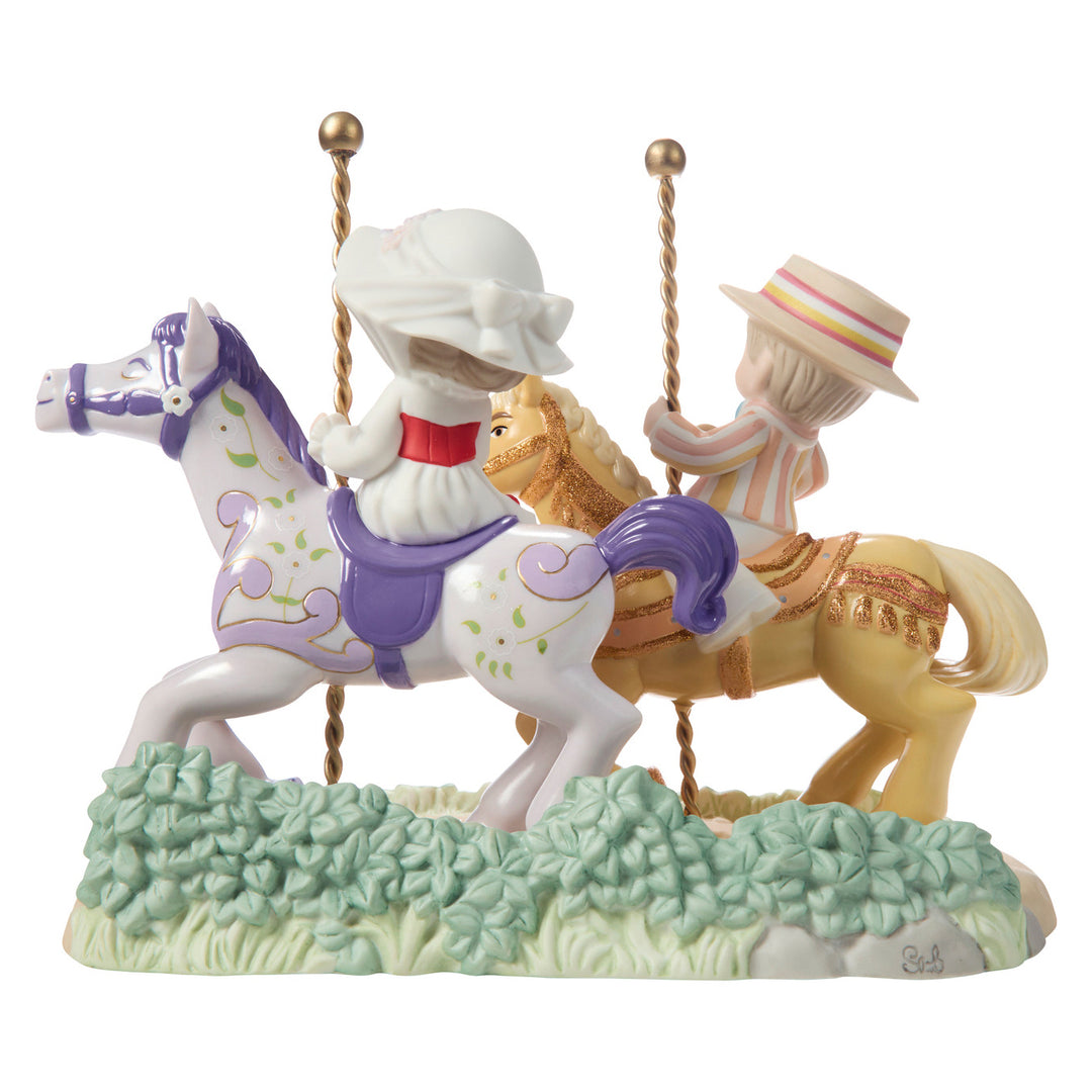 Precious Moments Disney Showcase: Mary Poppins and Bert on Carousel Horses Limited Edition Figurine sparkle-castle