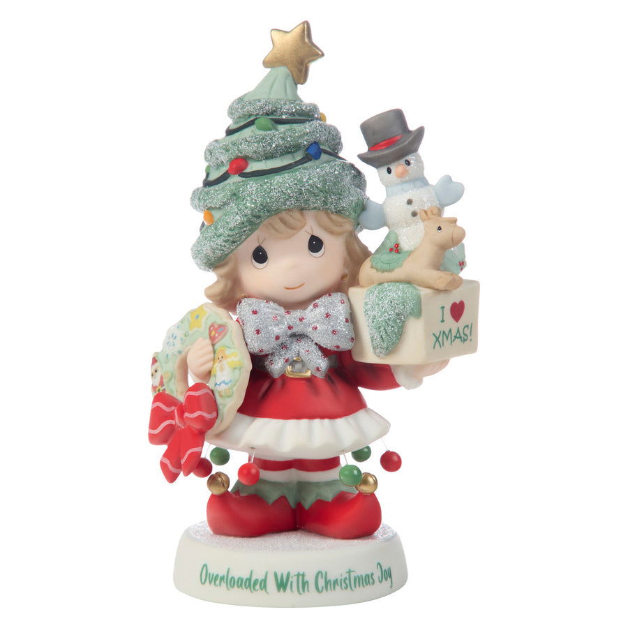 Precious Moments: Girl Decorating For Christmas Figurine sparkle-castle