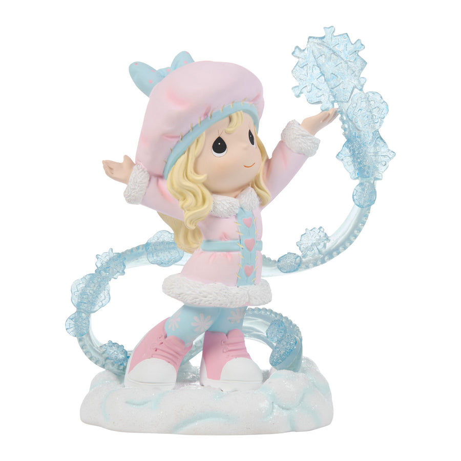 Precious Moments: Girl With Snowflakes Figurine sparkle-castle