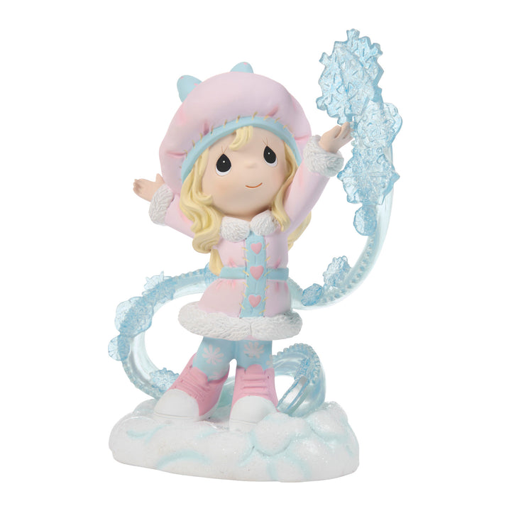Precious Moments: Girl With Snowflakes Figurine sparkle-castle