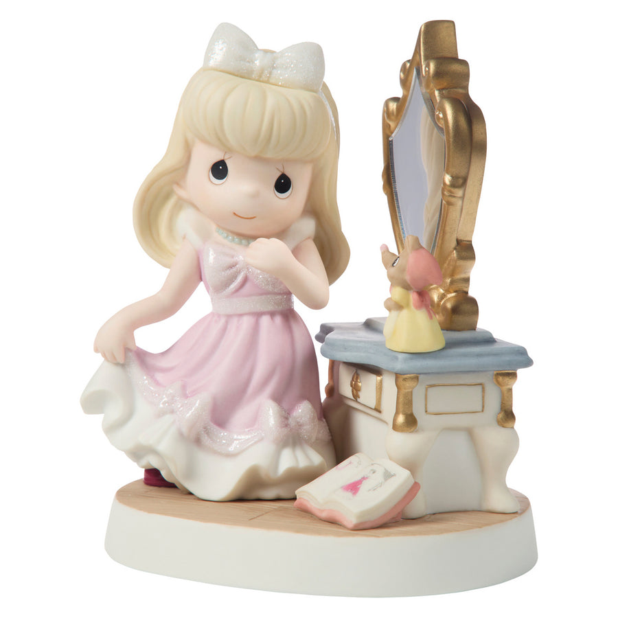 Precious Moments Disney Showcase: Cinderella with Mirror Figurine sparkle-castle