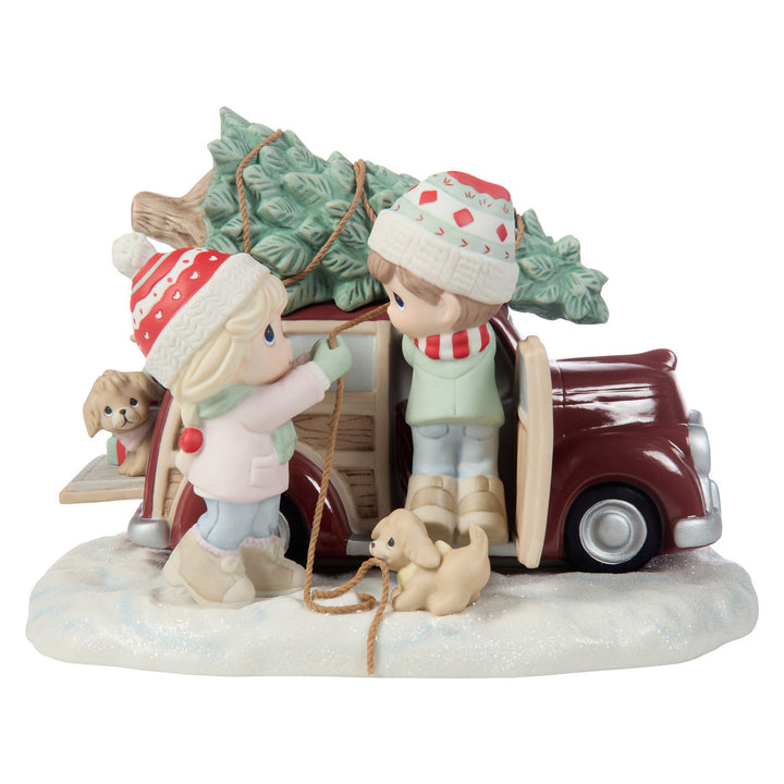 Precious Moments: Couple Taking Home A Christmas Tree Limited Edition Figurine sparkle-castle
