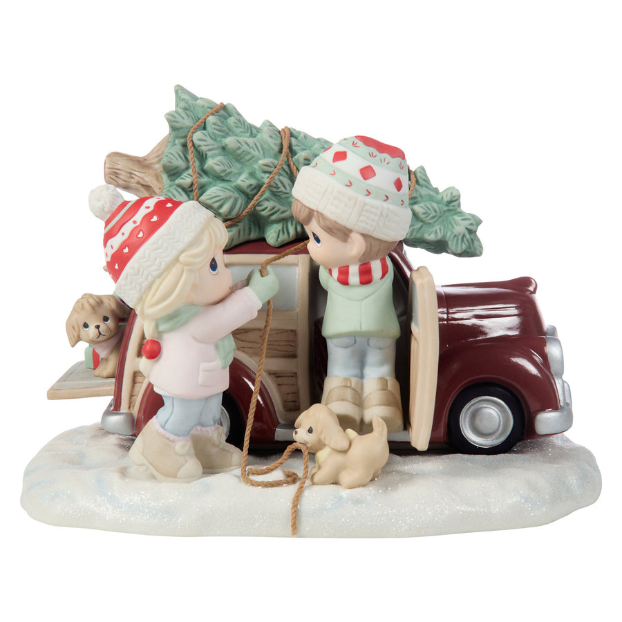 Precious Moments: Couple Taking Home A Christmas Tree Limited Edition Figurine sparkle-castle